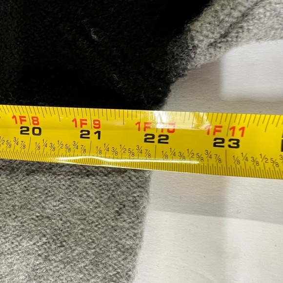 Karen Scott L wool striped button up sweater cardigan neutral winter casual work - Picture 9 of 10